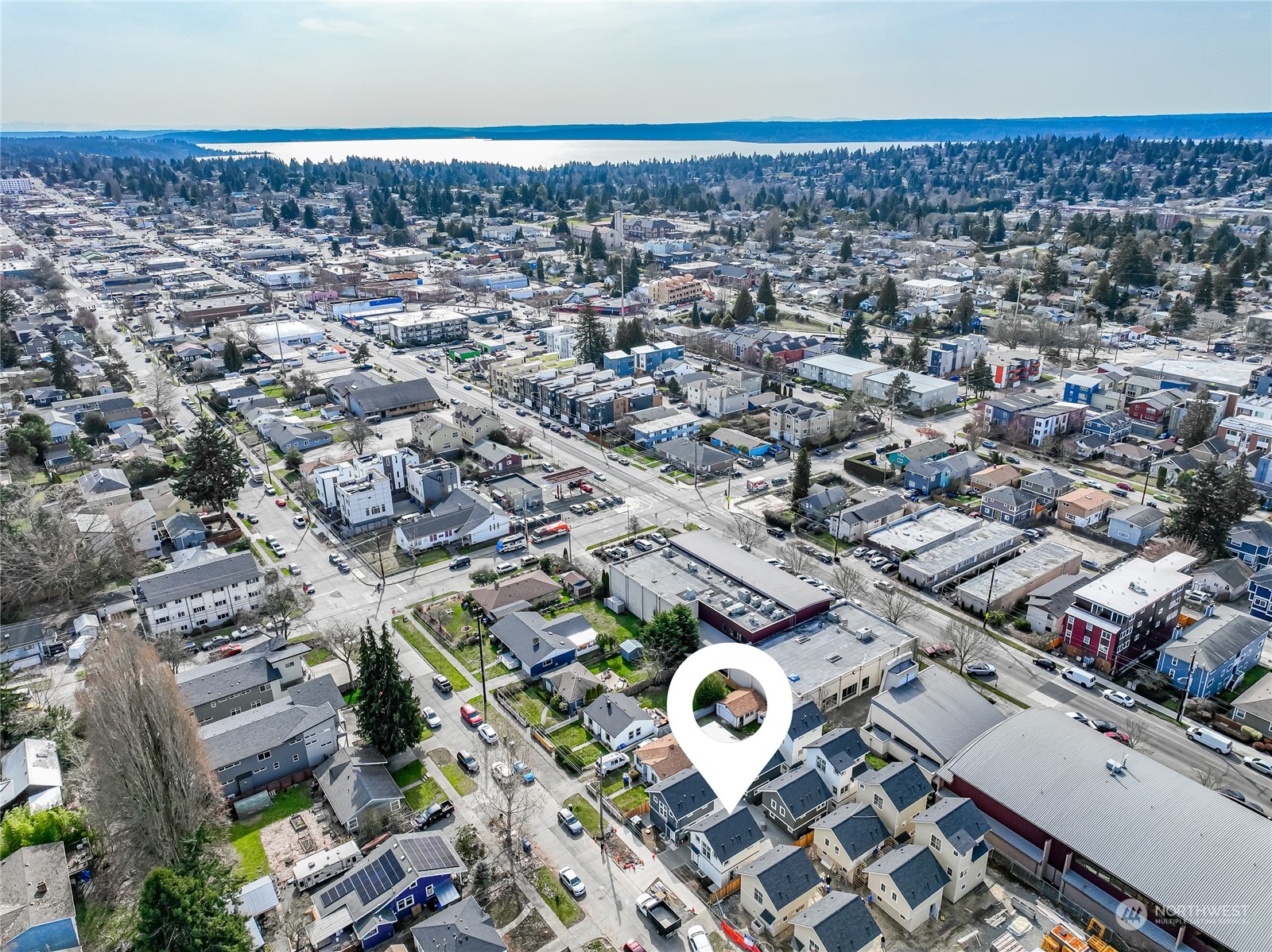 9033 15th Avenue Southwest Seattle, WA 98106 - Photo 14 of 17 an aerial view of a house with a swimming pool