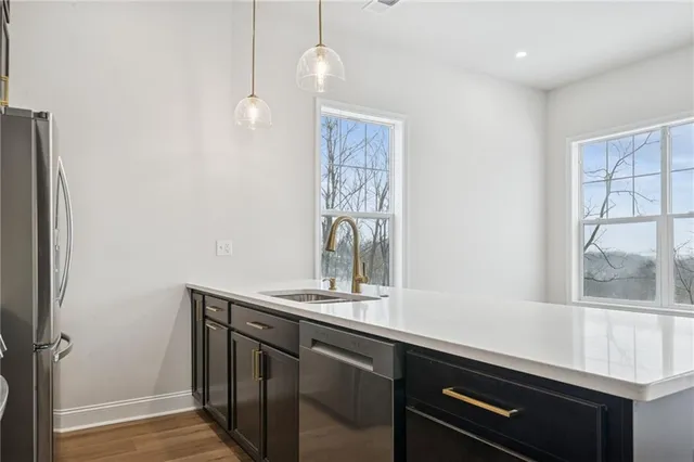 a sink with a window