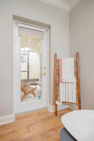 a view of an empty room and window