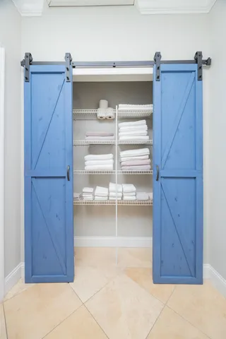 a view of a closet area