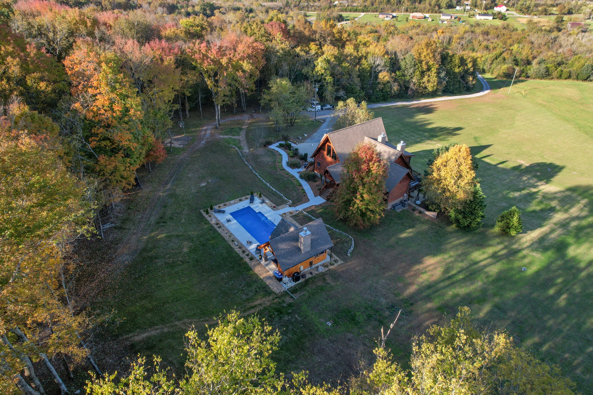 3686 Bluebird Road Lebanon, TN 37090 - Photo 49 of 50 an aerial view of a house with a yard basket ball court and outdoor seating