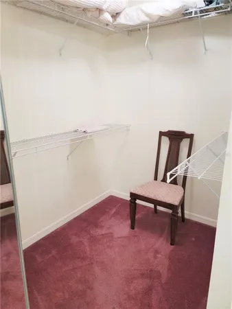 a bench sitting in a room