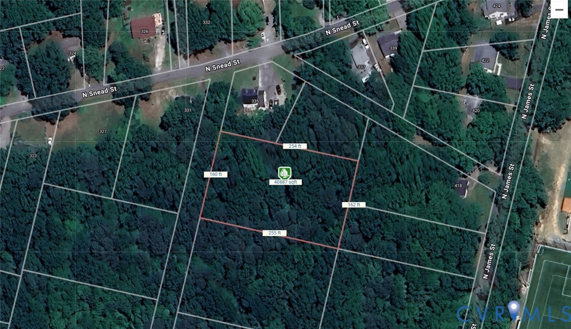 0 Wesley Street Ashland, VA 23005 - Photo 2 of 13 Aerial map of property and surrounding area featur