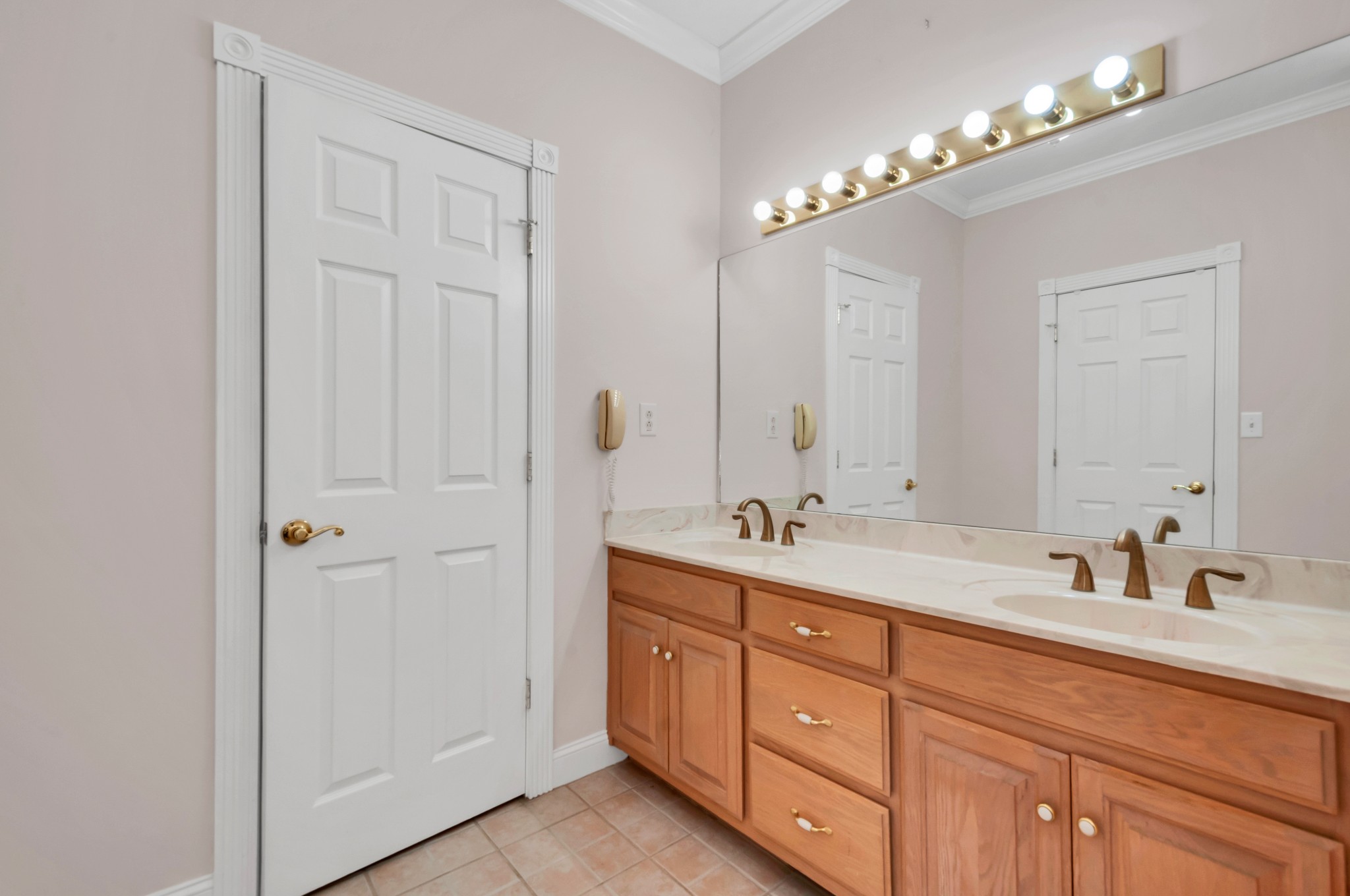 1400 Slaydenwood Road Cumberland Furnace, TN 37051 - Photo 15 of 58 a bathroom with a double vanity sink and a mirror