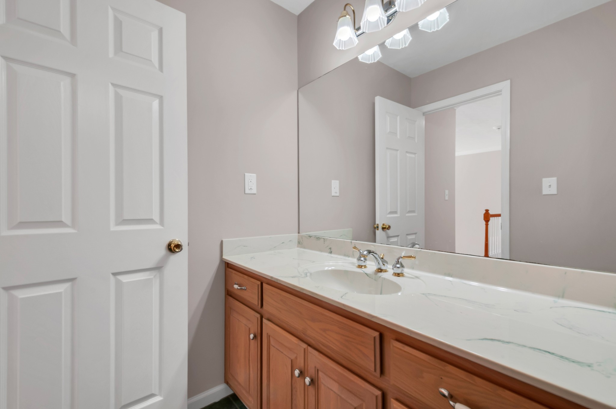 1400 Slaydenwood Road Cumberland Furnace, TN 37051 - Photo 20 of 58 a bathroom with a sink a vanity and a mirror