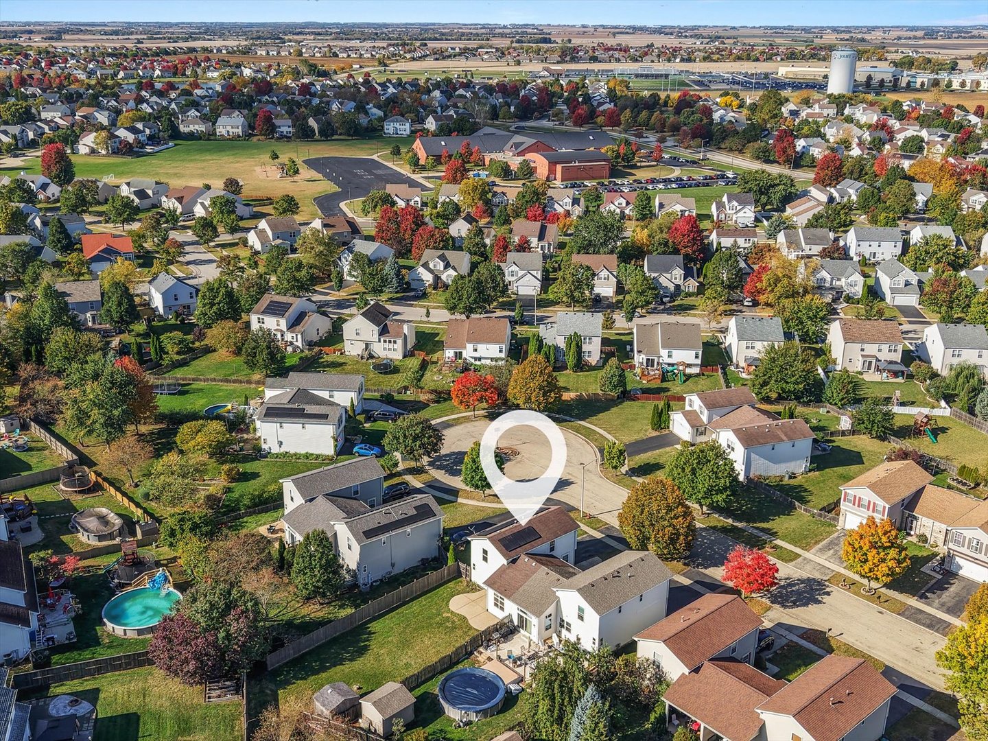 2152 Brayton Place Plainfield, IL 60586 - Photo 25 of 28 an aerial view of residential houses with outdoor space