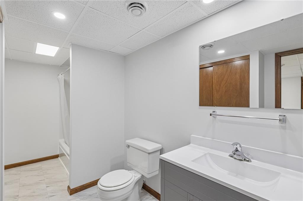 240 Hamburg Road Greenville, PA 16125 - Photo 29 of 41 2nd bath in the basement is large and roomy with a tub/shower combo and plenty of storage