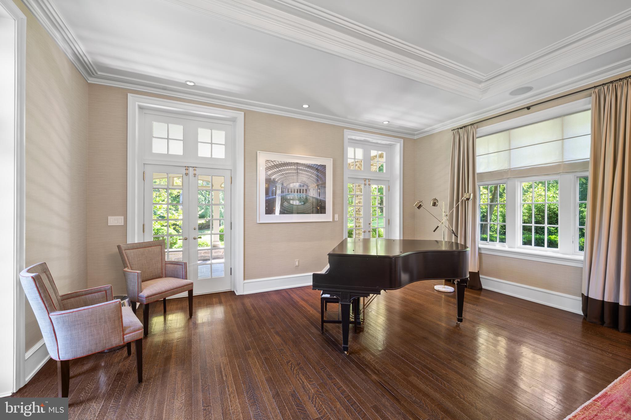 423 North Spring Mill Road Villanova, PA 19085 - Photo 14 of 67 a living room with furniture and a wooden floor