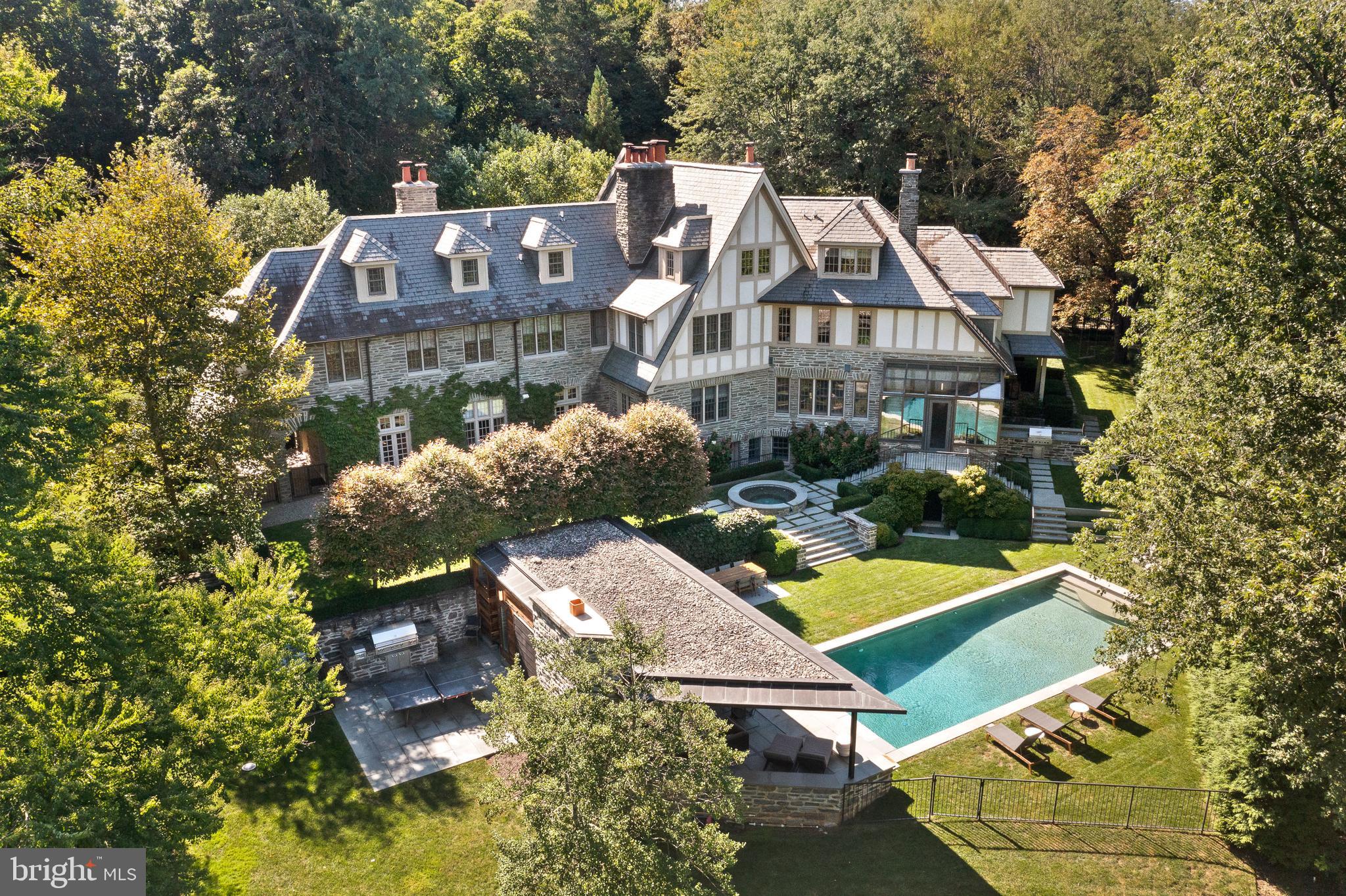 423 North Spring Mill Road Villanova, PA 19085 - Photo 3 of 67 Aerial view