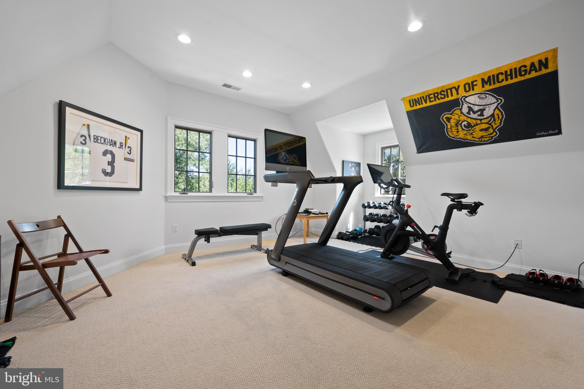 423 North Spring Mill Road Villanova, PA 19085 - Photo 51 of 67 a room with gym equipment and windows