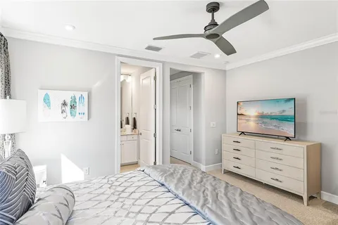 a view of a city with an ocean view