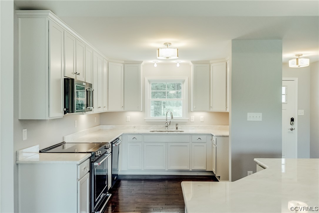 Tbd Rockahock Road Lanexa, VA 23089 - Photo 10 of 26 a kitchen with stainless steel appliances granite countertop a sink stove and refrigerator