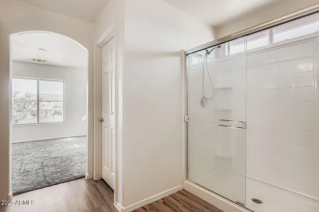 a view of bathroom with shower