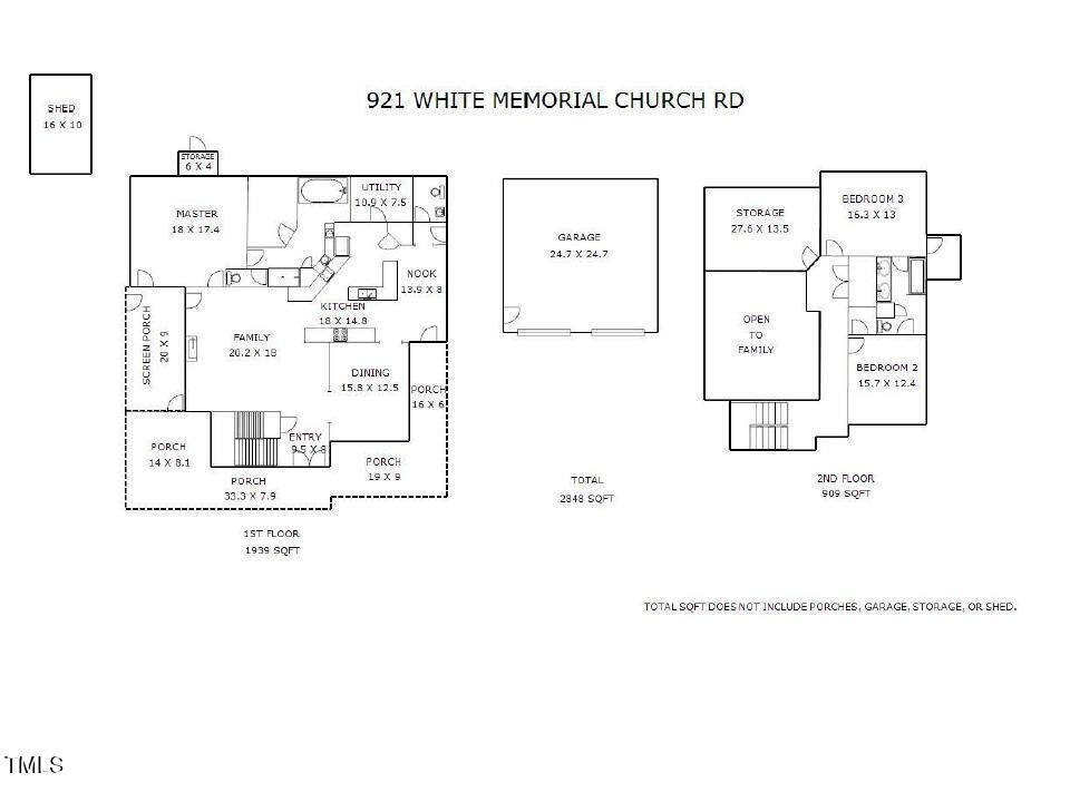 921 White Memorial Church Road Willow Spring, NC 27592 - Photo 46 of 46 921 White Memorial Church Floorplan Imag
