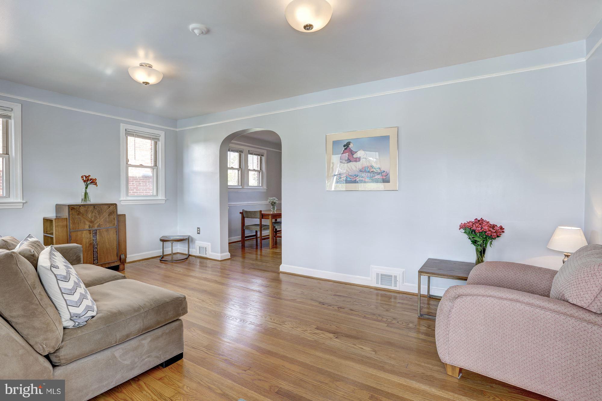 6513 3rd Street Northwest Washington, DC 20012 - Photo 4 of 30 a living room with furniture and wooden floor