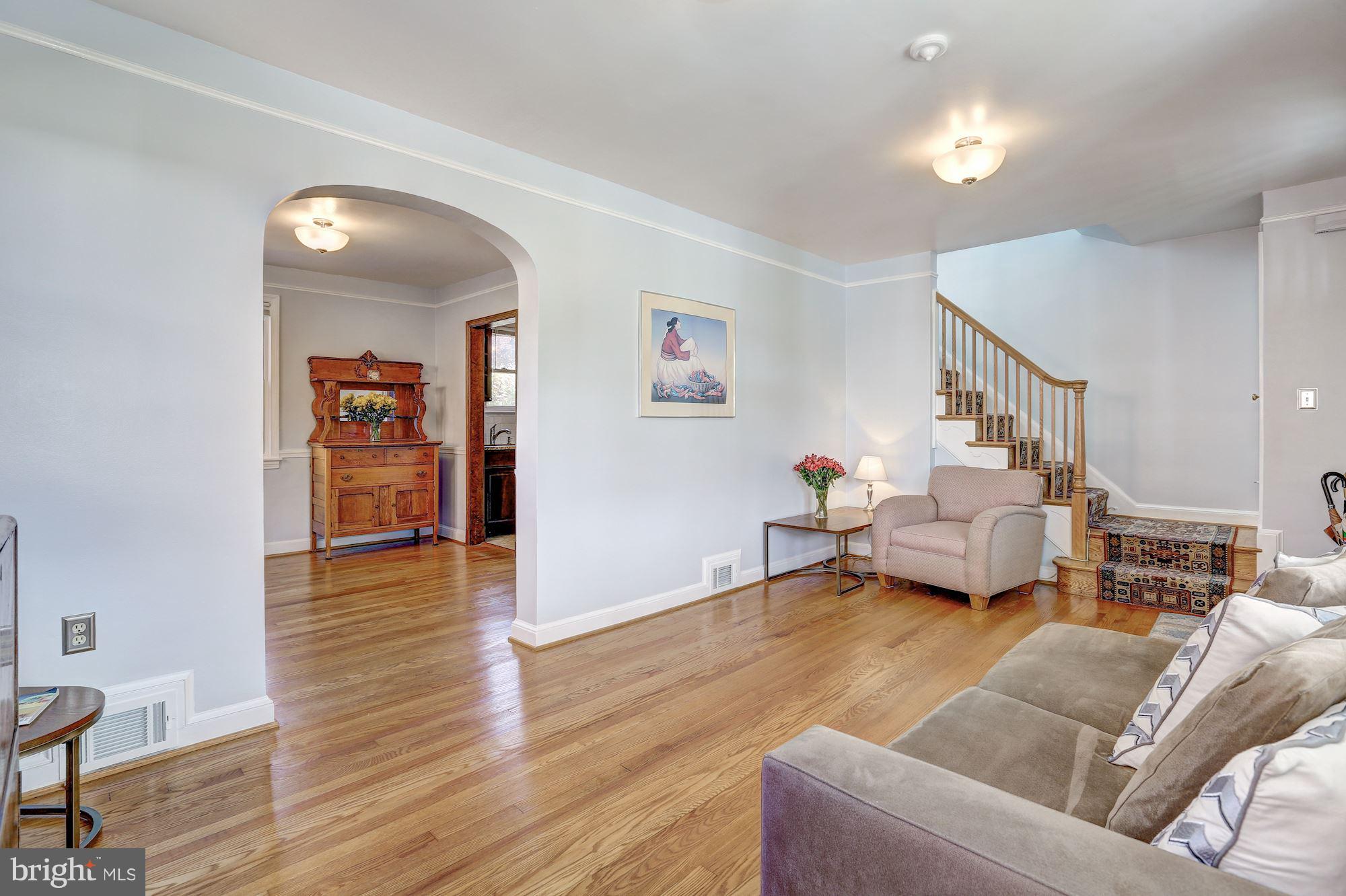 6513 3rd Street Northwest Washington, DC 20012 - Photo 5 of 30 a living room with furniture and wooden floor