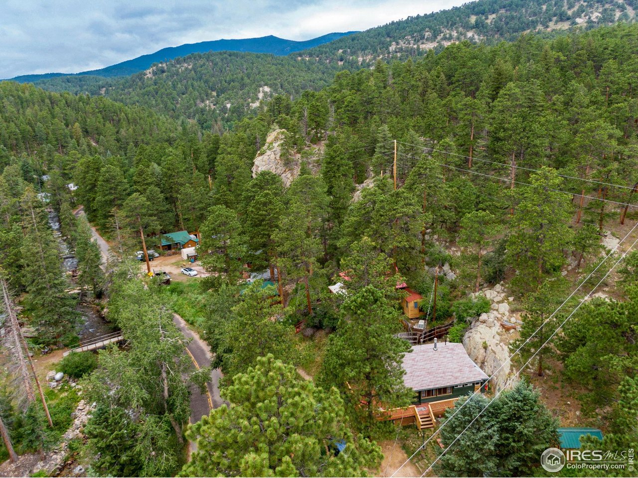2248 Riverside Drive Lyons, CO 80540 - Photo 2 of 28 an aerial view of residential house with outdoor space and trees all around