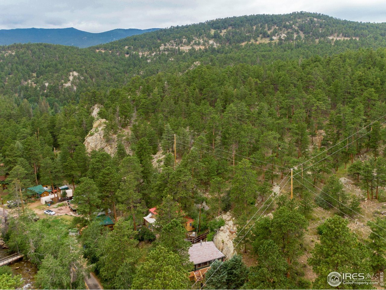 2248 Riverside Drive Lyons, CO 80540 - Photo 26 of 28 an aerial view of residential houses with outdoor space and trees