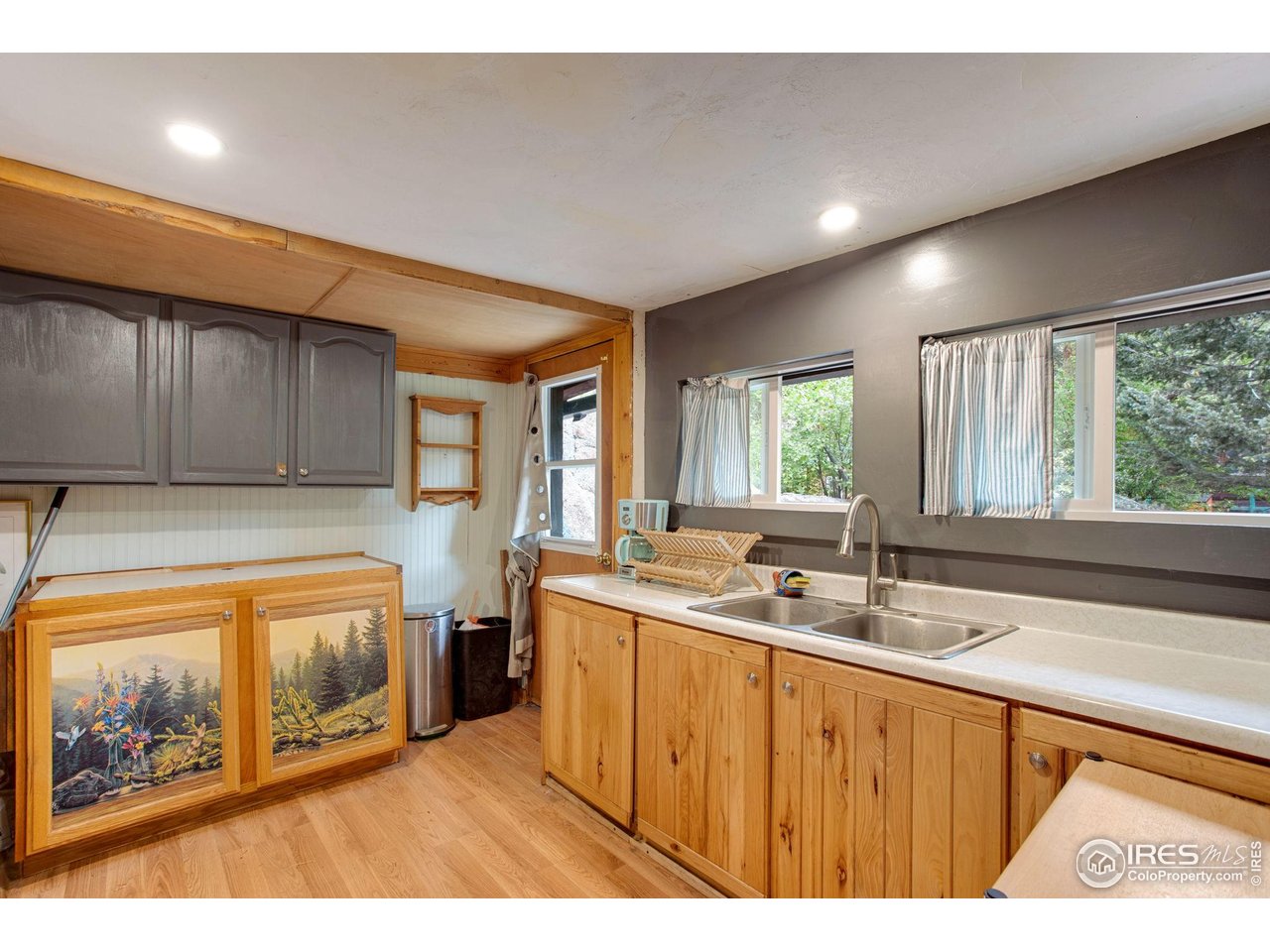 2248 Riverside Drive Lyons, CO 80540 - Photo 6 of 28 a kitchen with stainless steel appliances a sink stove and cabinets