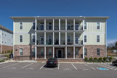 a car parked in front of a building