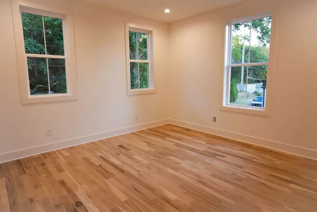 an empty room with a window