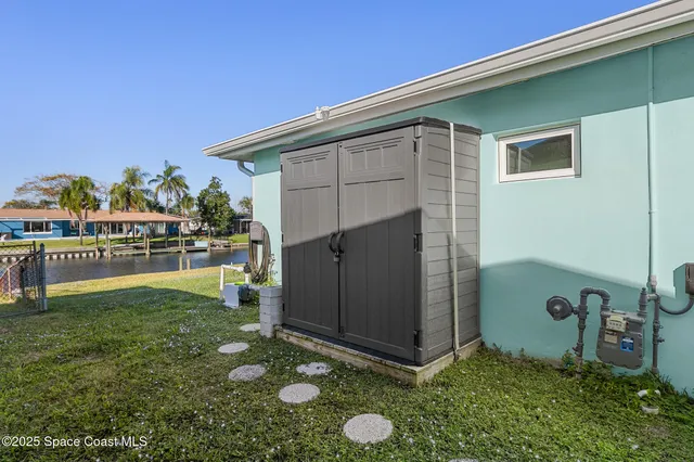 a backyard of a house