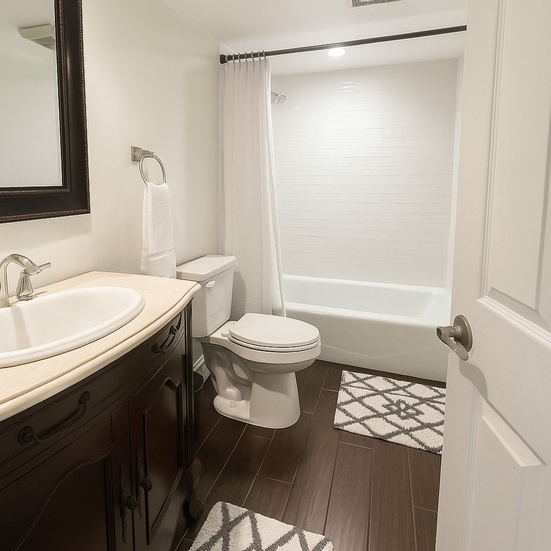 905 Center Street, Unit 208 Des Plaines, IL 60016 - Photo 12 of 24 a bathroom with a sink toilet and shower