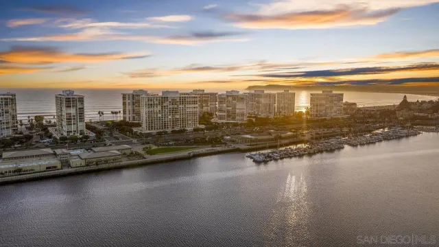 a view of a ocean with beach