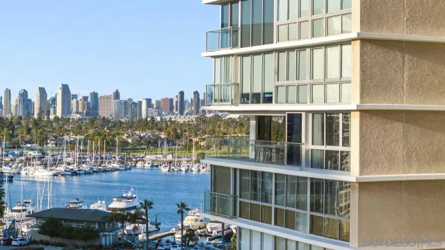 a view of a balcony with city view
