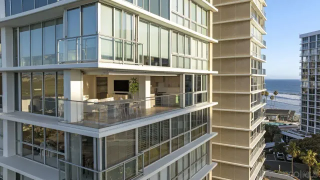 a view of a building with a window