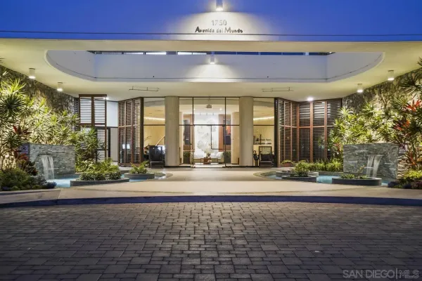 a front view of a building