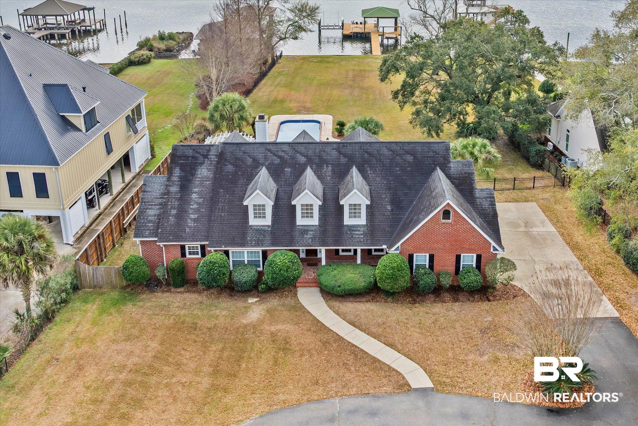 4851 Audubon Drive Mobile, AL 36619 - Photo 2 of 46 Aerial view of a large body of water