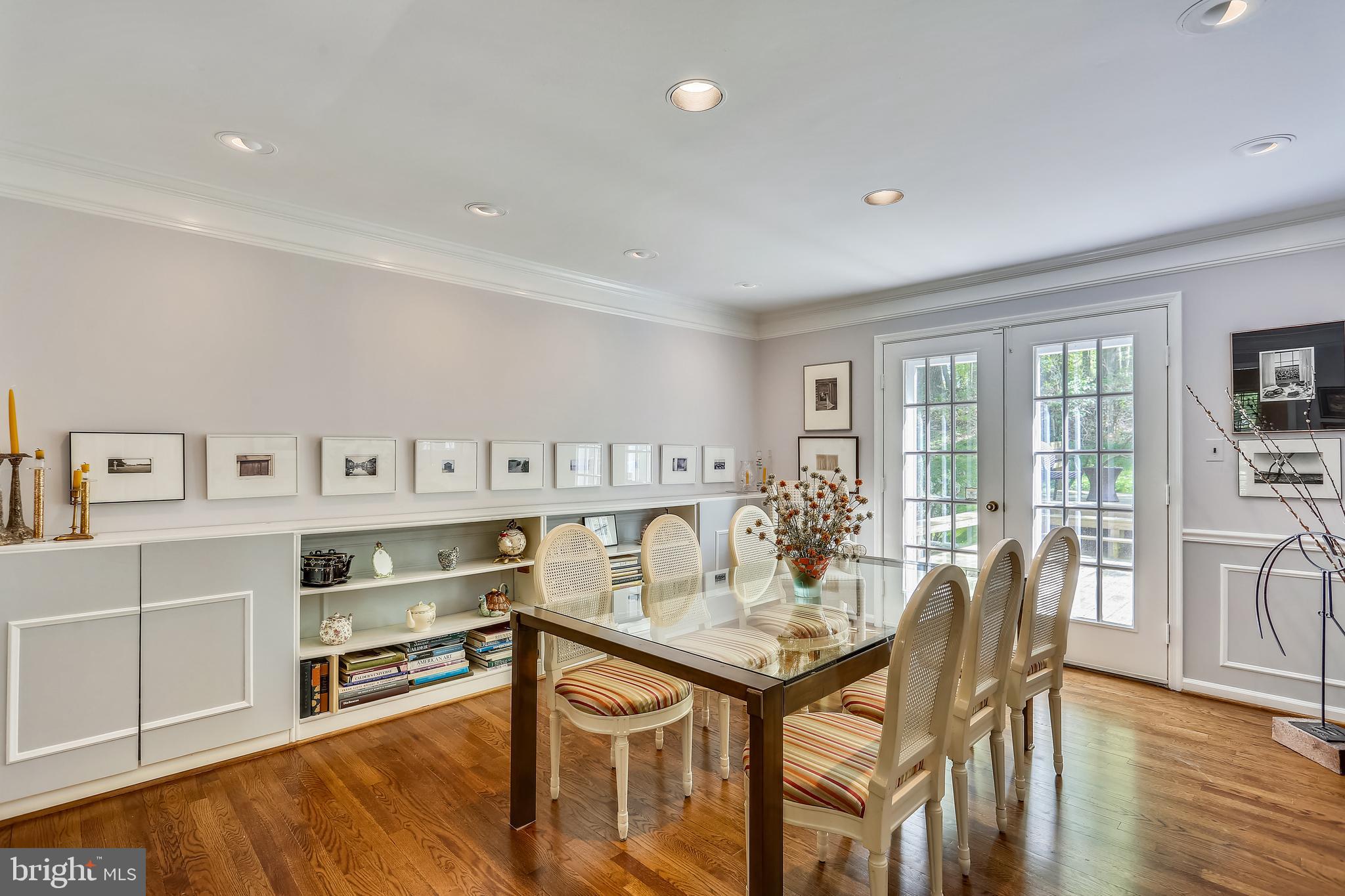 10104 Logan Drive Potomac, MD 20854 - Photo 7 of 59 Dining room with built-ins & French doors