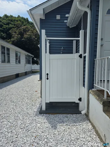 a view of a house with a door