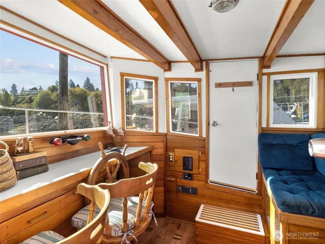 a living room with furniture and window