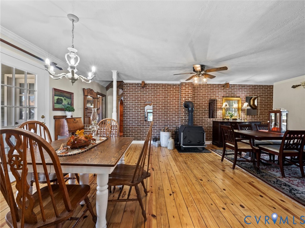 1024 Back Mountain Road Dillwyn, VA 23936 - Photo 21 of 50 a view of a dining room with furniture window and wooden floor