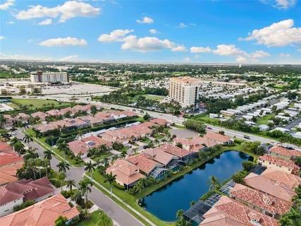 an aerial view of a city