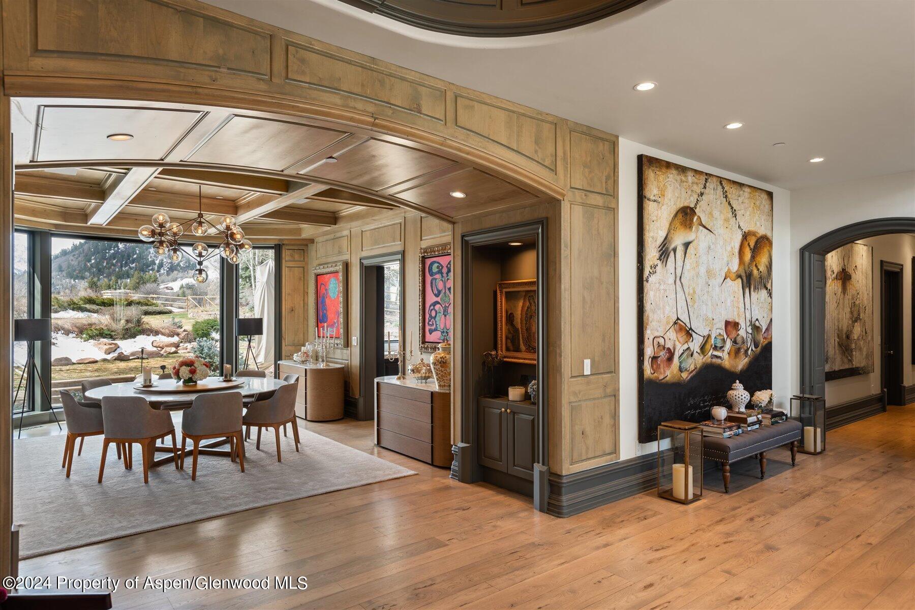 73 Hideaway Lane Aspen, CO 81611 - Photo 36 of 100 a view of a dining room with furniture window and outside view
