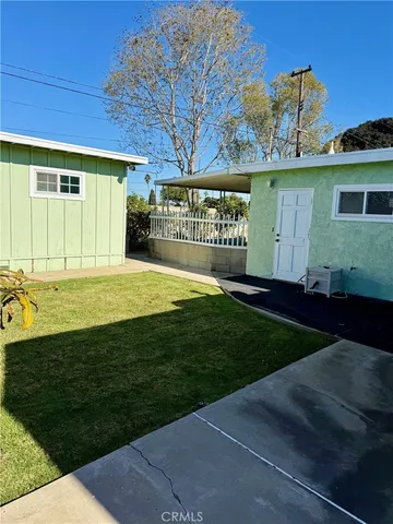 a view of outdoor space yard and garage