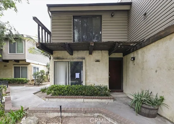a front view of a house with entryway