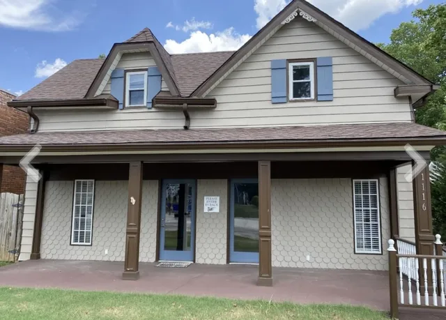 a front view of a house