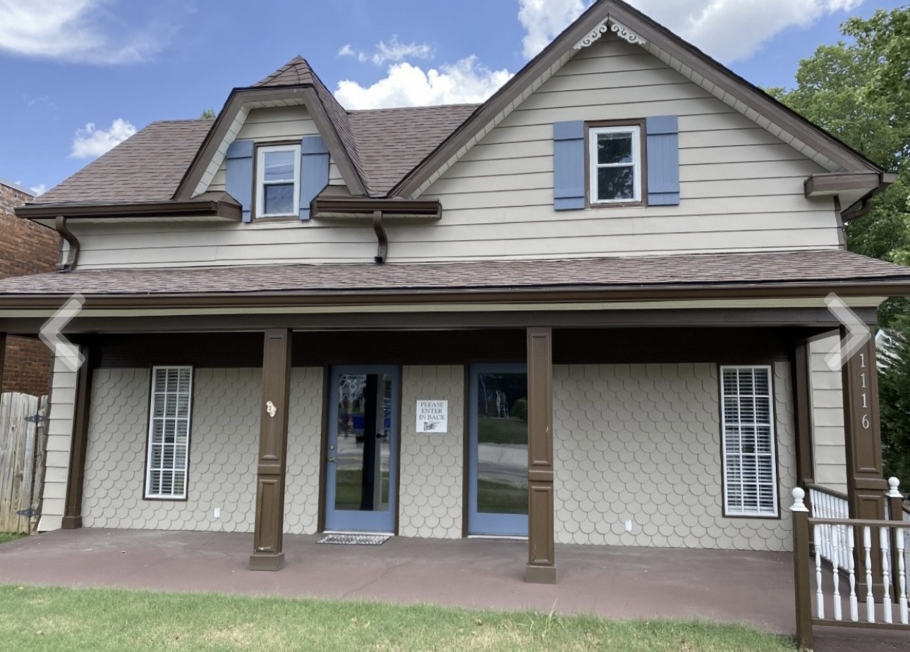 a front view of a house