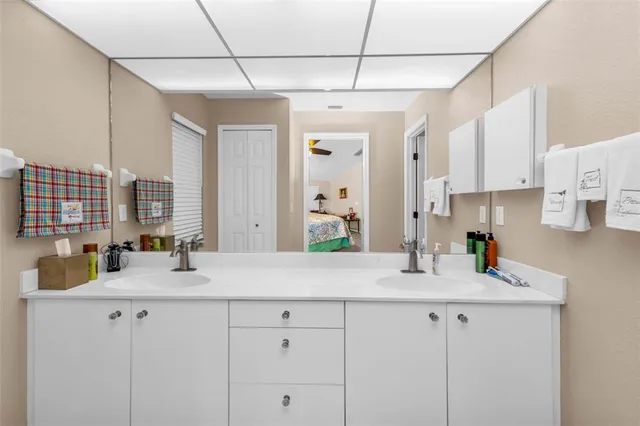 a view of a swimming pool with a lounge chairs