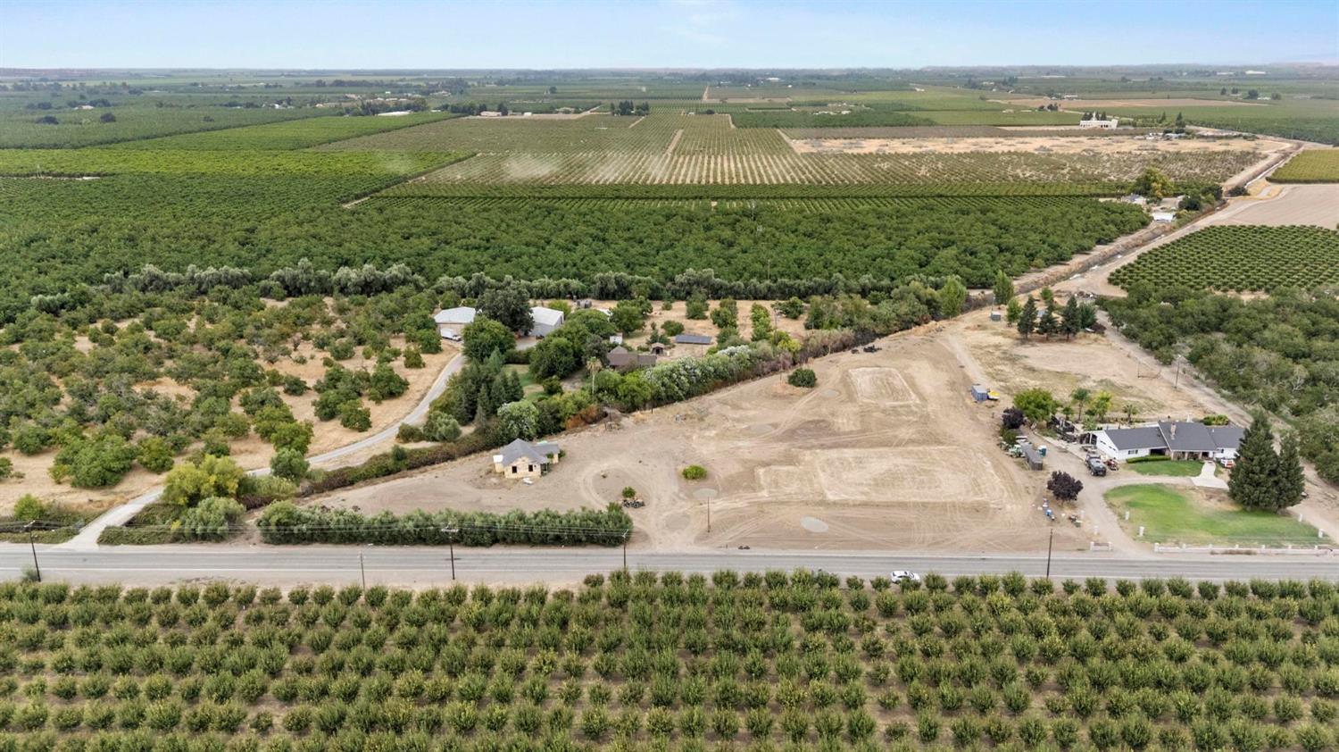 a view of a lake with a garden