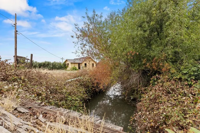 a view of a lake with a beach