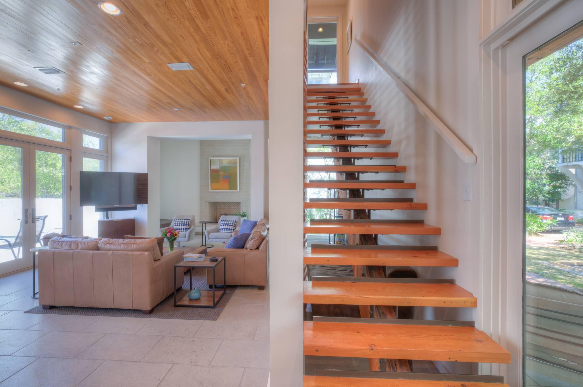71 Atticus Road Rosemary Beach, FL 32461 - Photo 12 of 31 Stairs from Living Room to Bedrooms