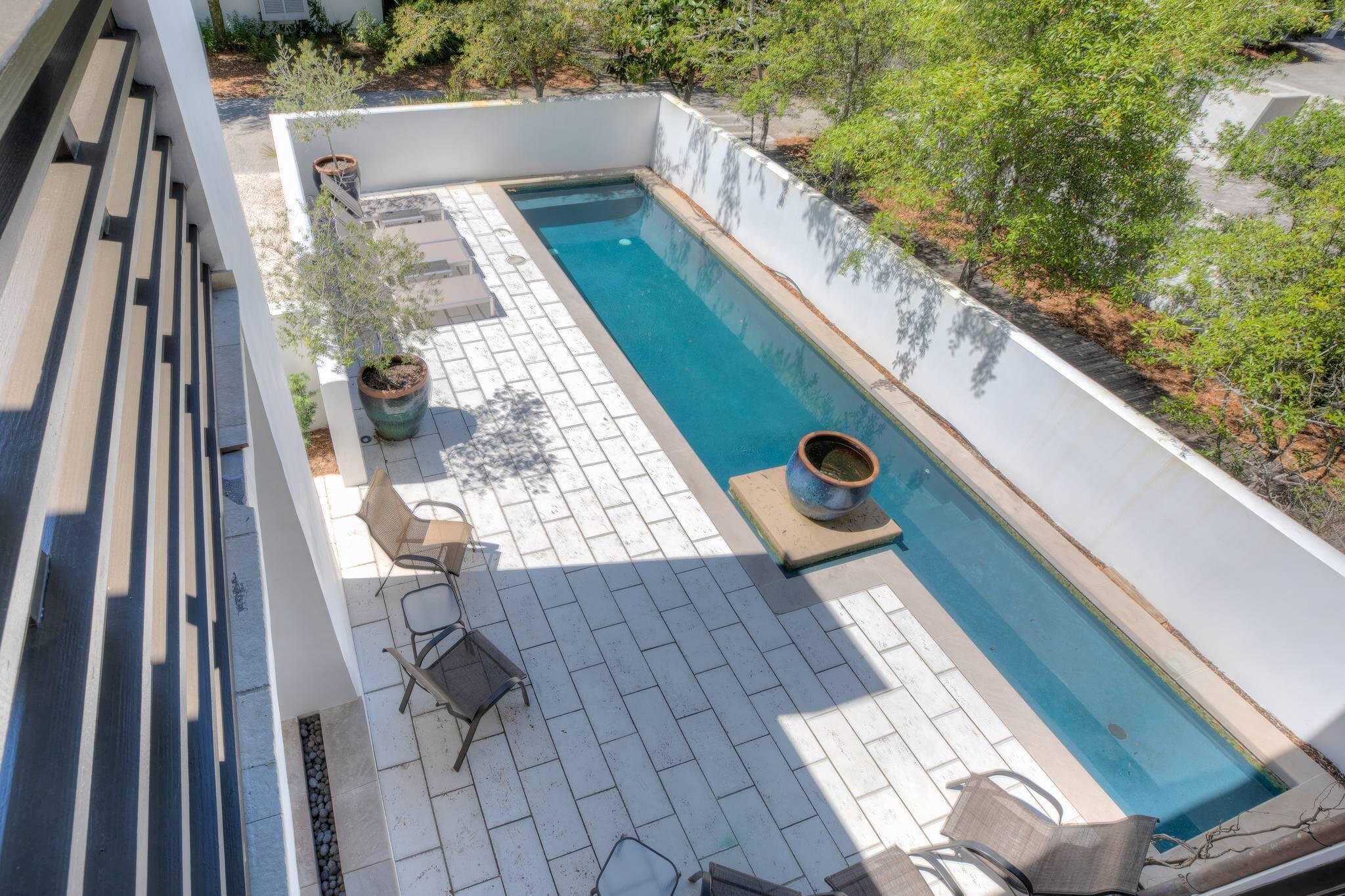 71 Atticus Road Rosemary Beach, FL 32461 - Photo 18 of 31 Guest Porch Overlooking the Private Pool