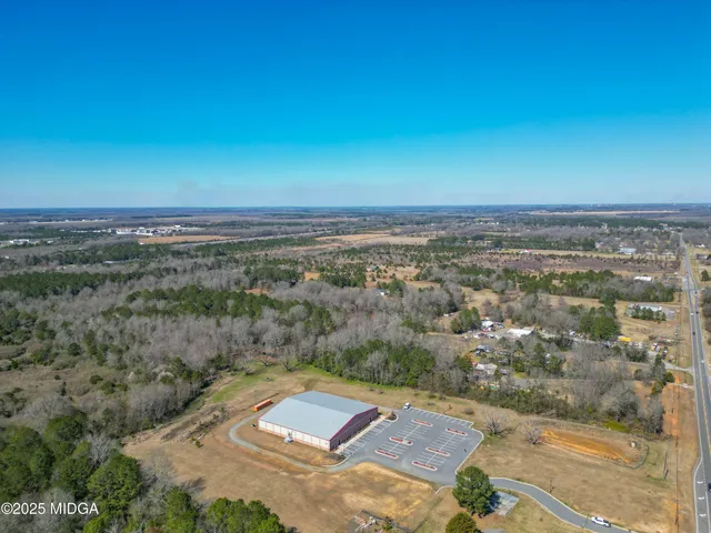 an aerial view of a city