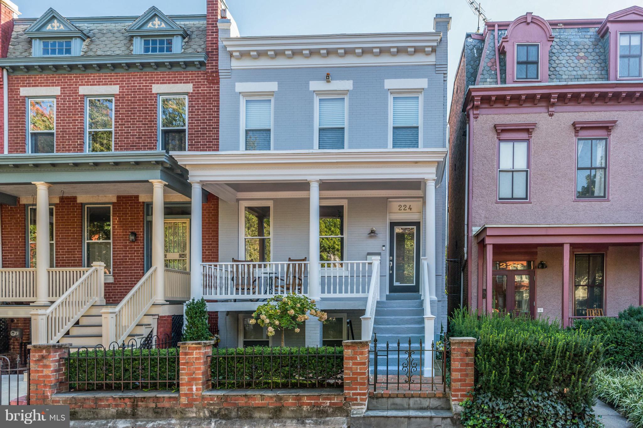 front view of a brick building