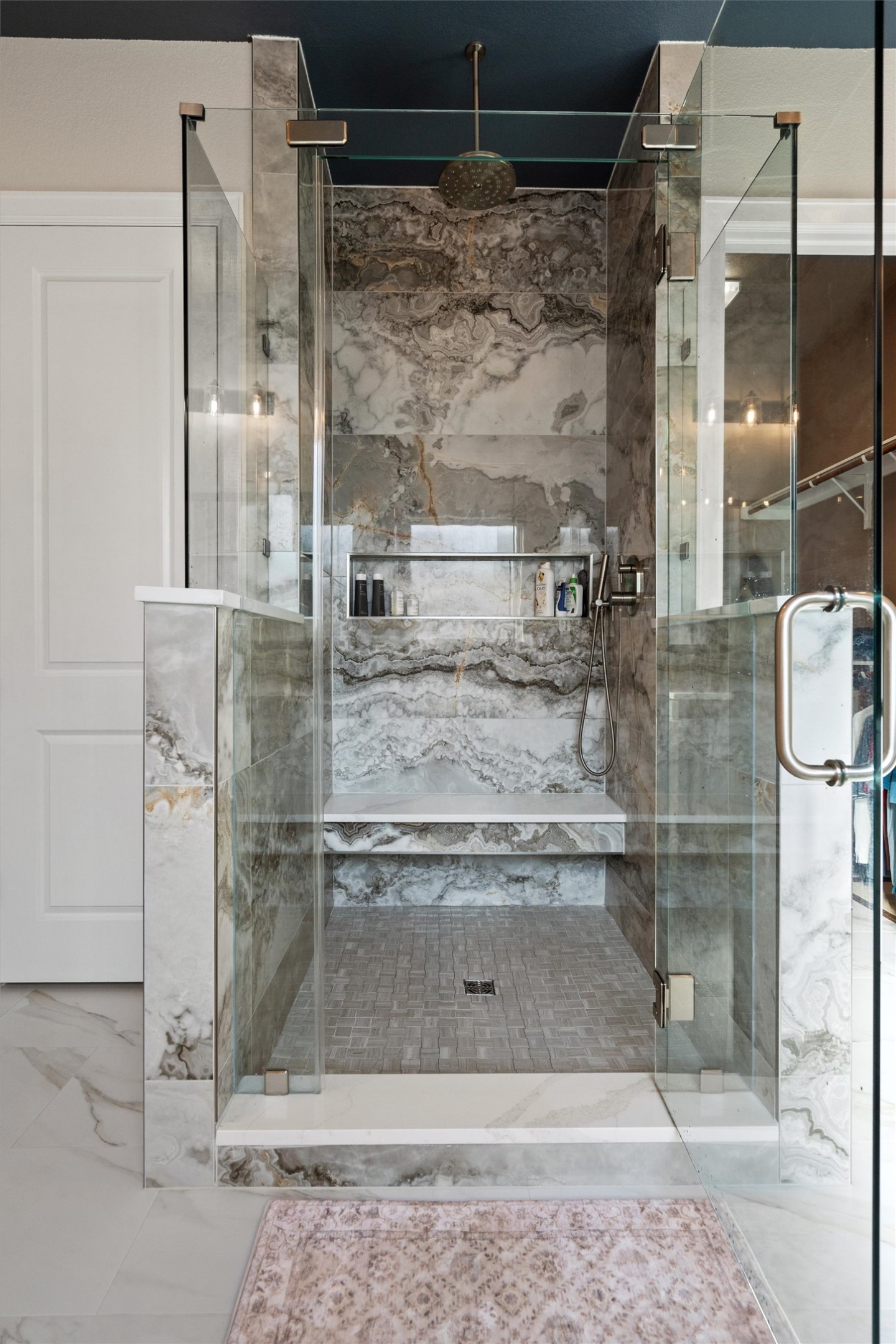 4005 Haight Street Round Rock, TX 78681 - Photo 23 of 40 a bathroom with a glass shower door